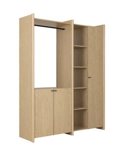 Armoire 3 portes GALYS imitation chêne rookwood