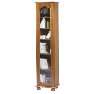 Bibliothèque 1 Grande Porte Vitrée Chêne