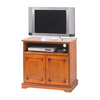 Meuble TV Louis Philippe Plateau Pivotant En Finition Merisier - Florie