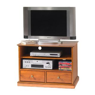 Meuble TV Louis Philippe 2 Tiroirs En Finition Merisier - Florie