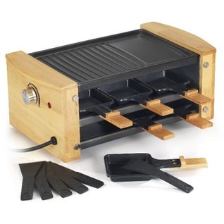 Service à Raclette / Gril 900w Corps En Métal Et Finition Bois - KCWOOD6RP