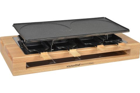 Appareil à Raclette / Gril / Crêpière- 1500 W - 8 Poêlons + 2 Doubles - KCWOOD 8 Maxi