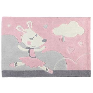Tapis De Chambre Tufté 130x90cm En Acrylique Rose