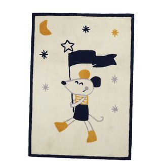 Tapis De Chambre 90x17cm En Acrylique Blanc
