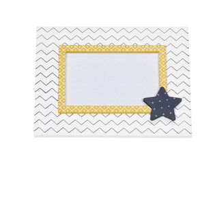 Cadre Photo Chevrons En Mdf Blanc