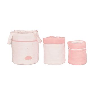 Lot De 3 Paniers De Rangement En Coton