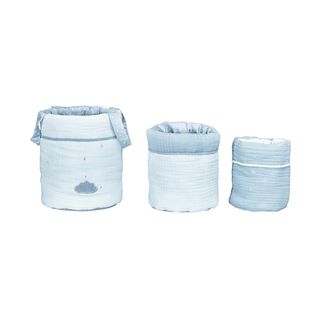 Lot De 3 Paniers De Rangement En Coton