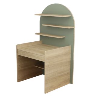 Bureau Enfant - Décor Bois Chêne Sépia Forme Arche