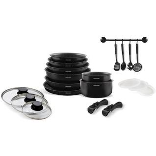 Batterie De Cuisine Induction - Am558 - Aluminium - 20 Pieces - Tous Feux Dont Induction