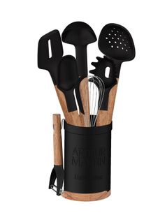 Silicone Kitchen Tools Set Of 9+holder Amuc5o