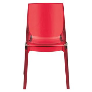 Chaise Jewel Empilable / Rouge Transparent