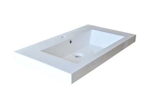 Plan De Toilette Glam 2 80cm / Blanc
