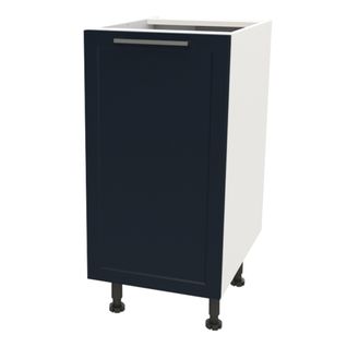 Meuble Bas De Cuisine 1 Porte - Frost 40cm / Blanc et Bleu Nuit