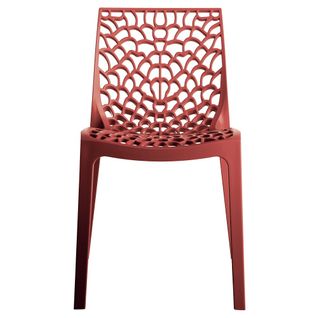 Lot De 4 Chaises Empilables Tela / Rouge