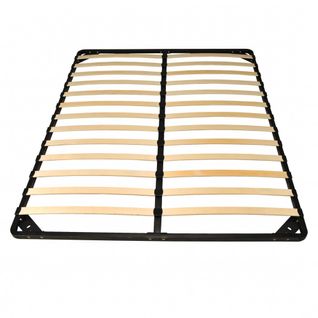 Sommier Métal Reno 140x190 Cm + 1 Pied Amovible / Noir