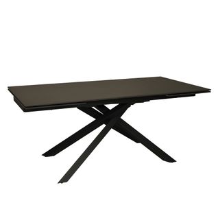 Table à Manger Extensible Osiris / Table 180x90cm + 2 Allonges De 50cm - 12 Personnes / Anthracite