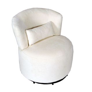 Fauteuil Pivotant De Salon Arno, Blanc