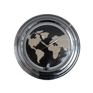 Horloge Néon Mappemonde 30 Cm