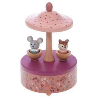 Boîte à Musique Rose Zoe 17x11x11 Cm