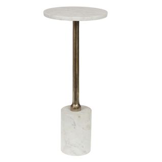 Bout De Canapé Clyde En Marbre Blanc En Marbre