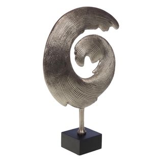 Décoration Swirl Argent Hauteur 46 Cm En Métal