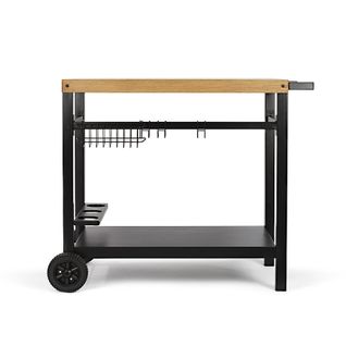 Chariot Pour Plancha Noir/bois - Gs131