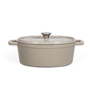 Cocotte Ovale En Fonte 29cm Beige - Mep129g