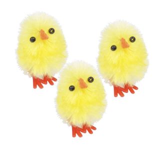Lot De 12 Poussins "piou Piou" 2cm Jaune