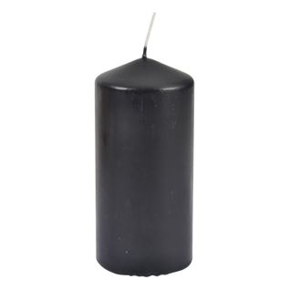 Bougie cylindrique H15 cm  Noir
