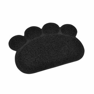 Tapis Repas Pour Chien et Chat "pattes" 40cm Noir