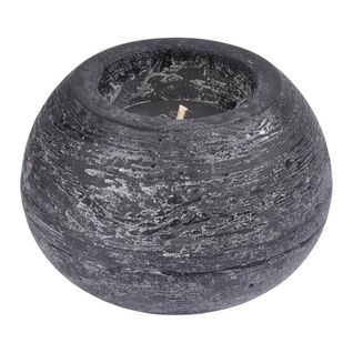 Bougie Boule Déco "rustique" 13cm Noir