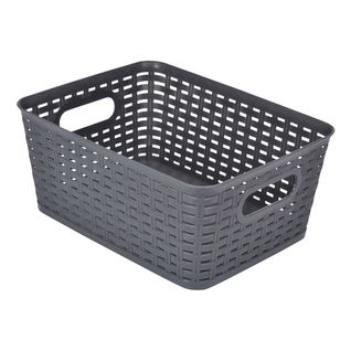 Panière à Linge "effet Tressé" 9l Gris