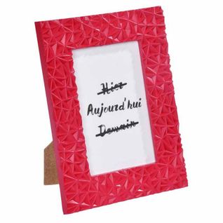 Cadre Photo Déco "géométrique Frame" 10x15cm Rouge