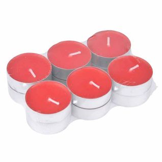 Lot De 12 Bougies Chauffe-plat "essentiel" 3,5cm Fraise