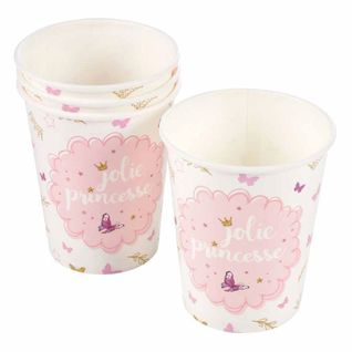 Lot De 6 Gobelets En Papier "cygne" 25cl Blanc