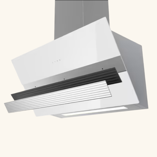 Hotte Cuisine Verticale Silverline Art Verre Blanc 90 Cm