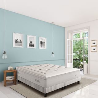 Ensemble Matelas Ressort + Sommier Duo Extension, Accueil Enveloppant 160x200, 29cm D'épaisseur