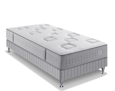 Ens Challenge 90x190 Matelas H24 Ressort Ensachés, Très Ferme, Sommier