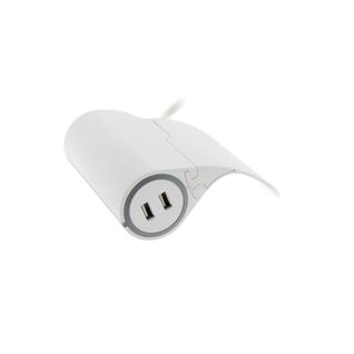 Multiprise Pour Canapé 1 Prise 2p+t 16a + 2 USB - Blanc - Thomson