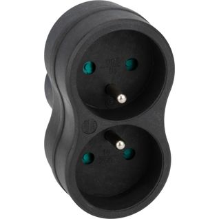 Biplite Recyclée Éco-conçue - 2x16a - Noir - Zenitech