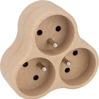 Triplite Recyclée Éco-conçue - 3x16a - Beige - Zenitech