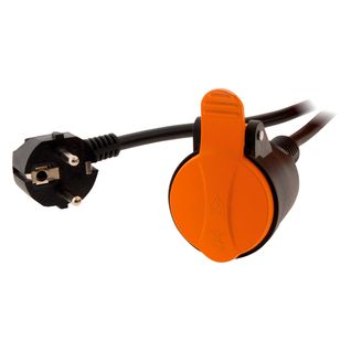 Rallonge Étanche 2p+t H07rn-f 3x 1,5mm² 10m Avec Clip De Fixation - Orange - Zenitech