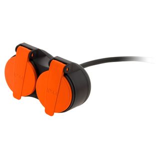 Rallonge Étanche 2 Prises Avec Clapet Orange 2p+t H07rn-f 3x1,5mm² 10m - Zenitech