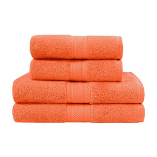 Ensemble De Bain 4 Pièces (2 Draps De Bain + 2 Serviettes De Toilette)   Luxury