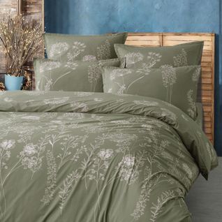 Parure De Lit Avec 2 Taies 65x65 Cm En Percale  240x220 Cm Mery