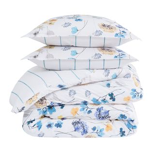 Parure Housse De Couette Percale Avec 2 Taies 50x70 Cm  200x200 Cm Agatha
