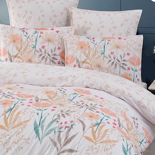 Parure Housse De Couette Percale Avec 2 Taies 50x70 Cm  240x220 Cm Angelica