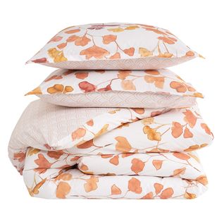 Parure De Lit Avec 2 Taies 65x65 Cm En Percale  140x200 Cm Emma