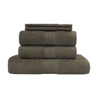 Ensemble De Bain 5 Pièces (1 Drap De Bain + 2 Serviettes De Toilette + 2 Gants)   Luxury
