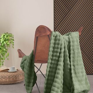 Plaid Polaire Doux Et Chaux 150x180 Cm Silbury Hill